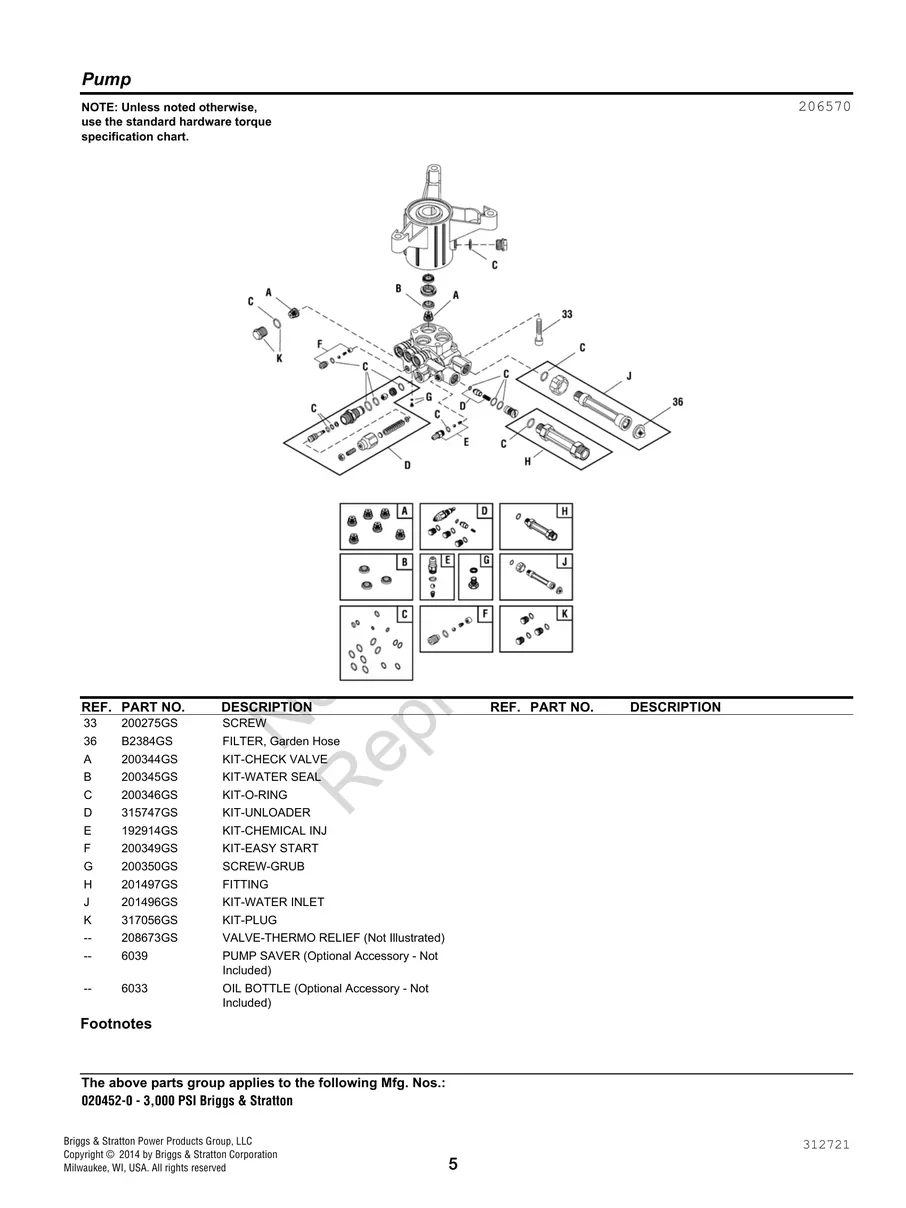 BRIGGS AND STRATTON, 020452-0, IPL.5